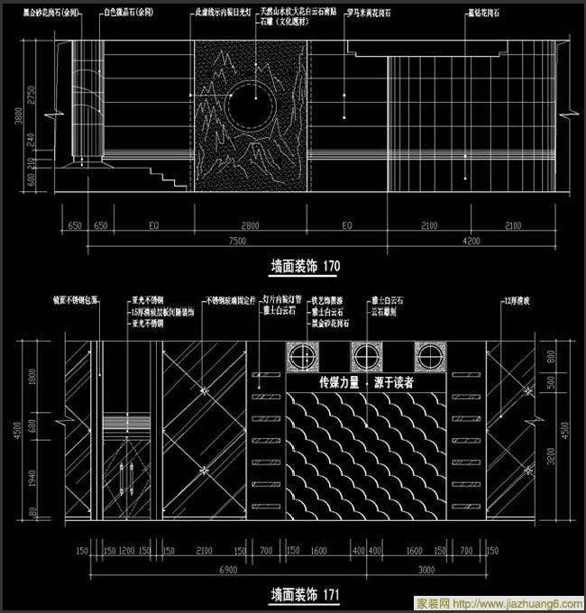 װ�����ʩ��ͼ������ǽװ��CAD-Q31