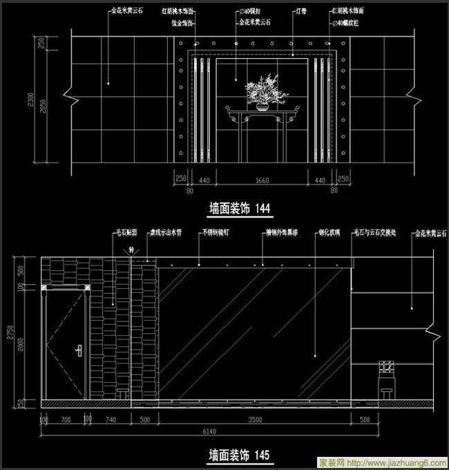 װ�����ʩ��ͼ��ǽ��װ��CAD-Q27