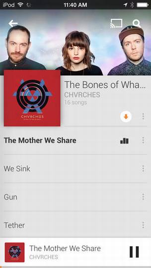 Google Play Music����iOS�汾
