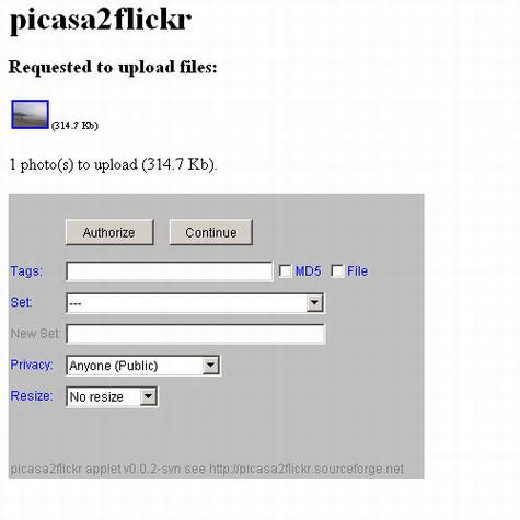 ��Picasa����Ƭ�ϴ���Flickr������