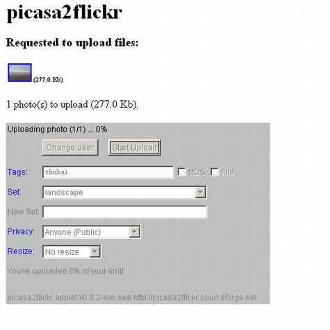 ��Picasa����Ƭ�ϴ���Flickr������