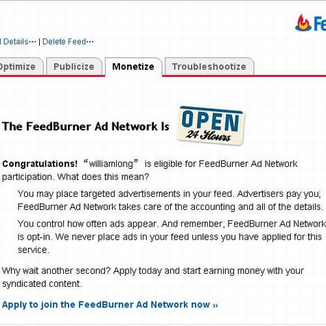 Feedburner Ad Networks����ʹ��ָ��
