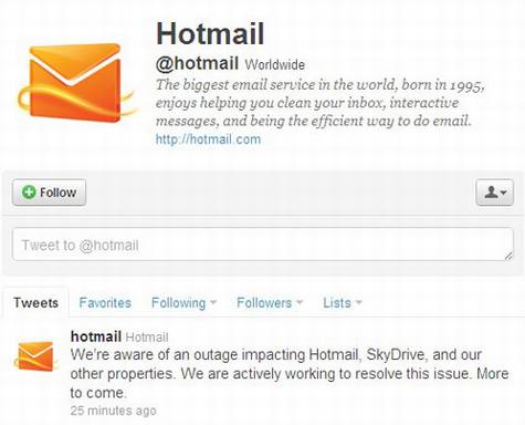΢��Hotmail�޷�����