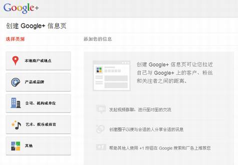 ������ҵ�û���Google+ Pages����