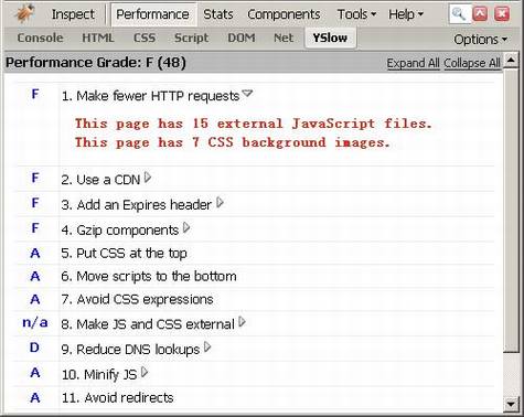 Yahoo����FireFox��վ�������YSlow