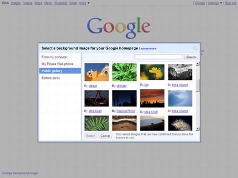 Google�����Ƴ��Զ��屳������