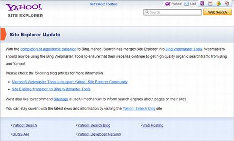 Yahoo Site Explorer�ر�