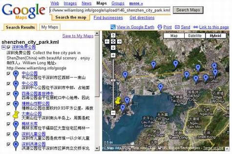 Google Maps֧�ֵر��ļ�����