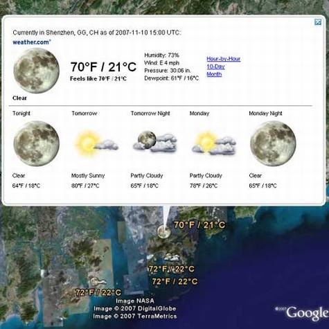 Google Earth��������Ԥ��ͼ��