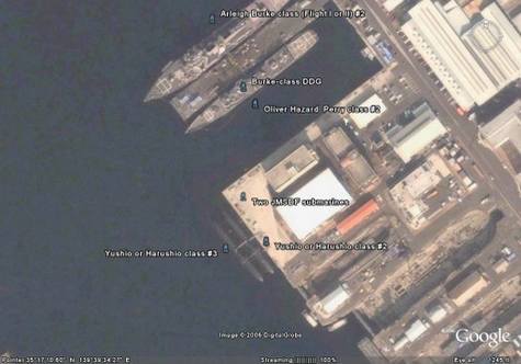 Google Earth�µ��ձ�����Ǳͧ