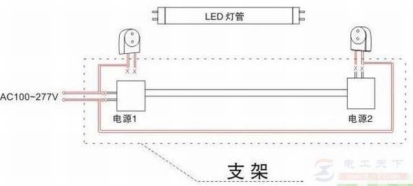 һ��led t8�ƹܵĽ���ͼ