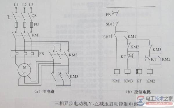 һ������綯�����������μ�ѹ�����ĵ�·ͼ