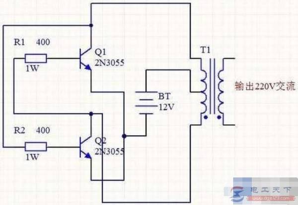 һ��12vֱ�������220v������ĵ�·ͼ�������������Ʒ���