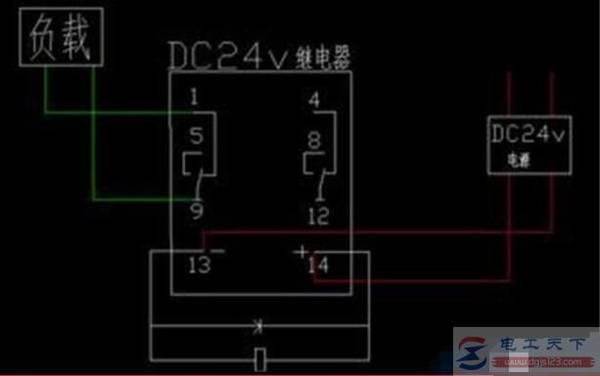8��dc24v�̵�������ʾ��ͼ��8�ż̵�������ԭ��ͼ