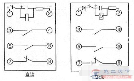 8��dc24v�̵�������ʾ��ͼ��8�ż̵�������ԭ��ͼ