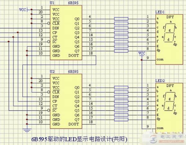 һ��6B595������LED��ʾ��·ͼ(����)