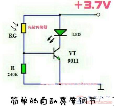 һ���򵥵�LED���ȵ��ڵ�·ͼ