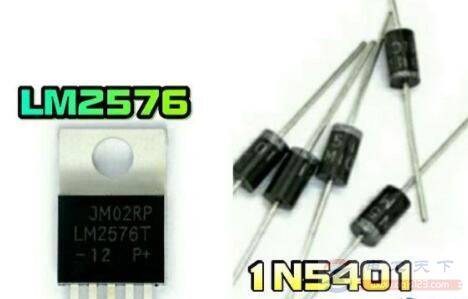 һ����LM2576������12Vֱ����ѹ��Դ��·ͼ
