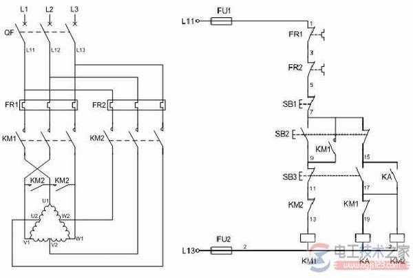 �����Ӵ�������˫�ٵ綯������ԭ��ͼ����߷���